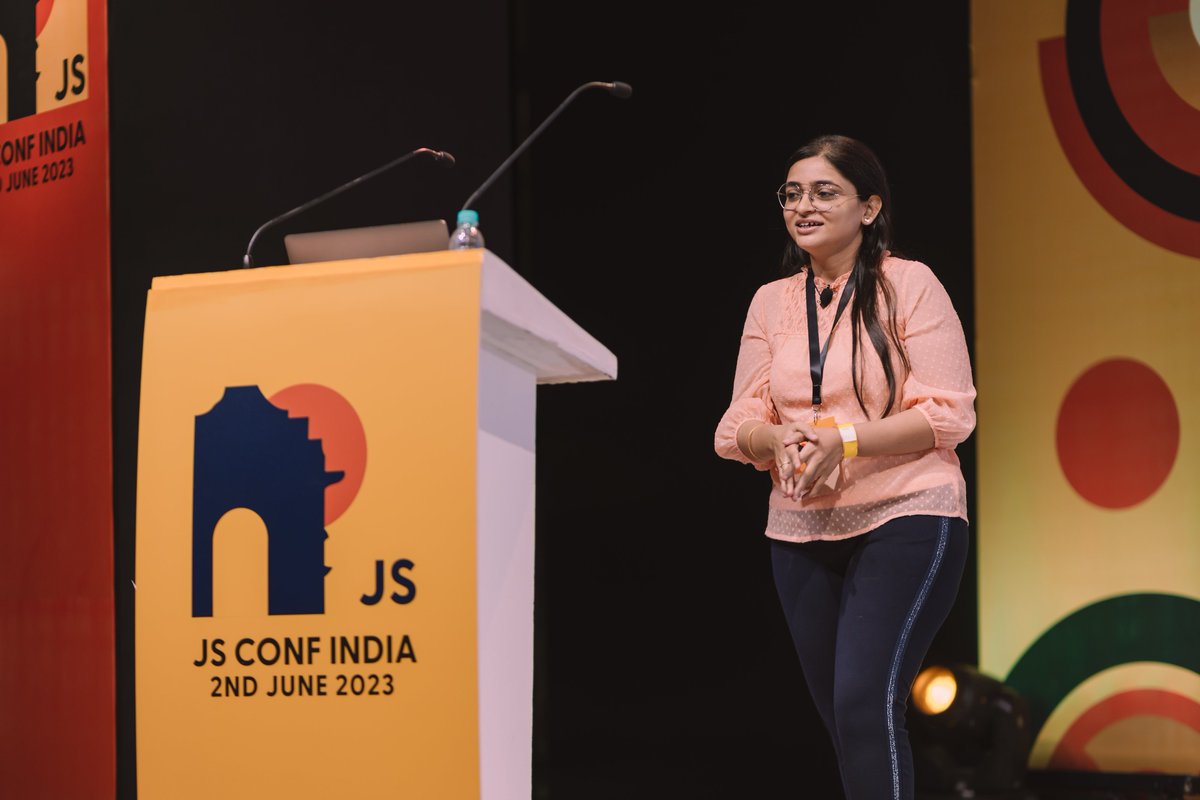 Aakansha Doshi speaking at JSConf 2023